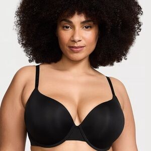 Victoria’s Secret THE T-SHIRT Push-Up Perfect Shape Smooth Bra Black Size 38C